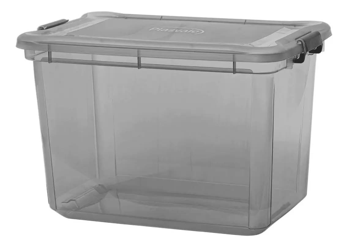 Kit 6 Caixas Plásticas Organizadora 35 Litros