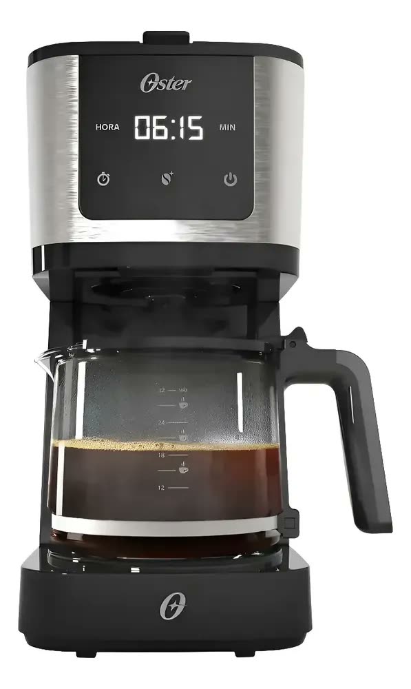 Cafeteira Oster Programável 1,2l Com Display Digital Oster Café na hora certa