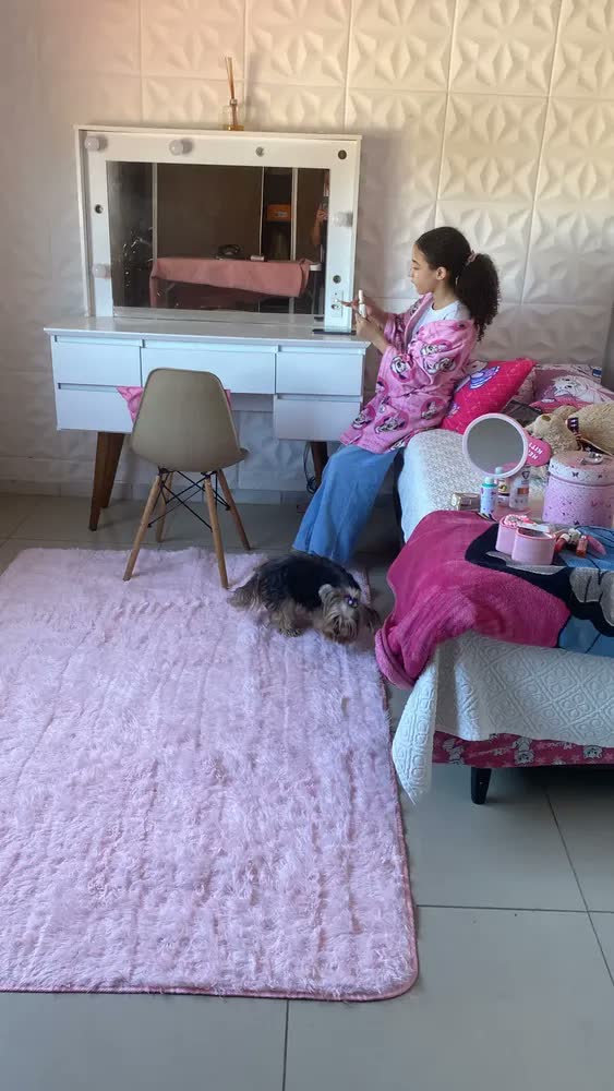 foto de Tapete saggy, felpudo. Dhalishop Shaggy cor Cinza-escuro liso - de 2m x 1.4m