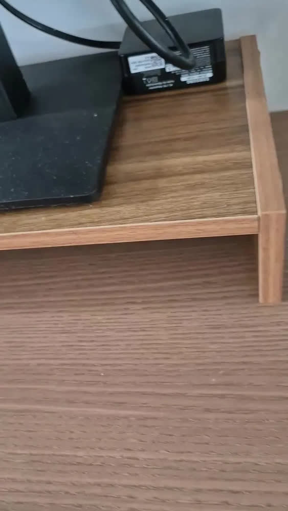 foto de Suporte Elevado Para Monitor Lumelo Madeira Branco Home Office