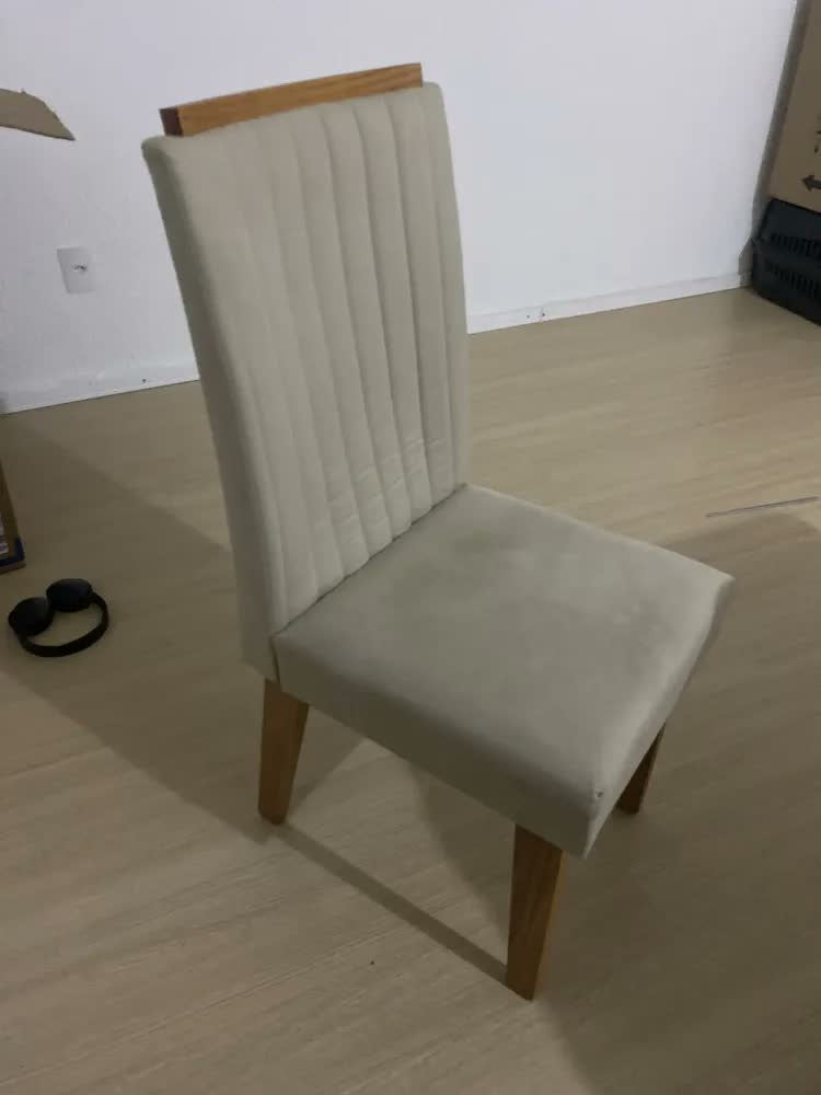 foto de Mesa De Jantar 120x80,7cm Tampo Com Vidro 4 Cadeiras Fg