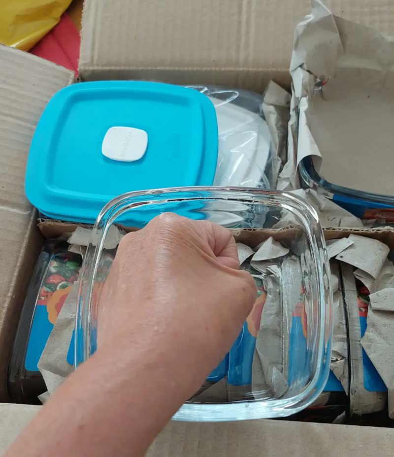 foto de Jogo 12 Peças de Potes de Vidro Vap Facilita Com Tampa Sortida 500ml