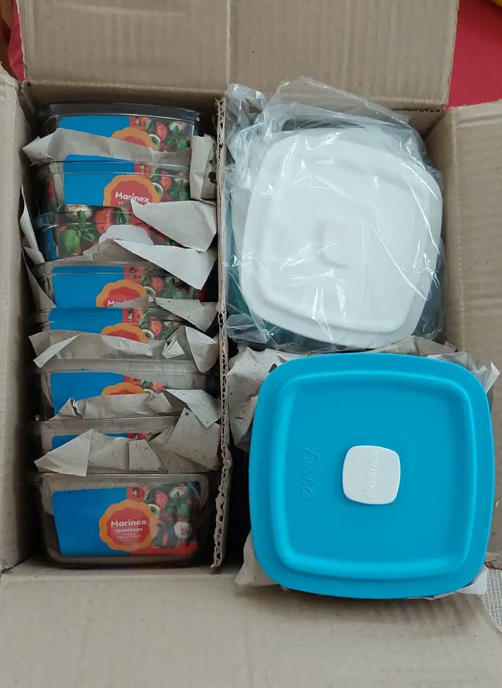 foto de Jogo 12 Peças de Potes de Vidro Vap Facilita Com Tampa Sortida 500ml