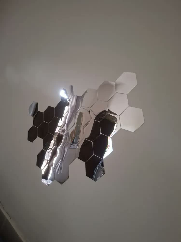 foto de 30 Espelhoplaca Com Adesivo Auto Hexagonal Colante Acrílico
