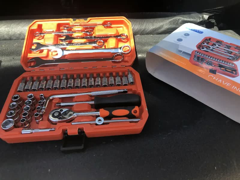 foto de Inova Cases Jogo De Soquetes 42 Peças Caixa De Ferramentas Aço Crv Chave Soquetes Sextavados Chave de Catraca Bits Fenda Phillips Allen Torx Gedore Automotivo Para Oficina Mecânica Loja Do Mecanico