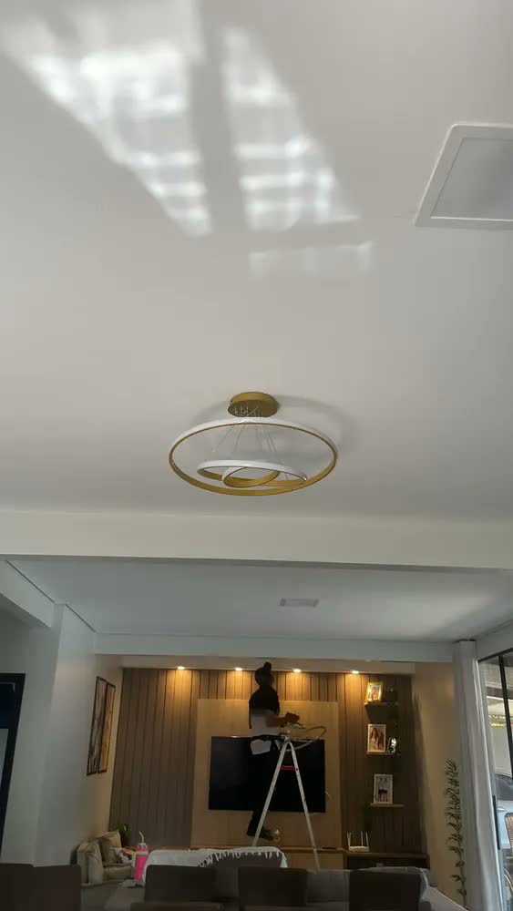 foto de Lustre Para Sala De Jantar Lustre De Teto Nórdico De Luxo Lustre Nórdico 3 Luzes Led - Pendente Para Sala E Cozinha Luminaria De Teto Cozinh Lustre Pendente Dourado Luminaria De Teto Doura Da