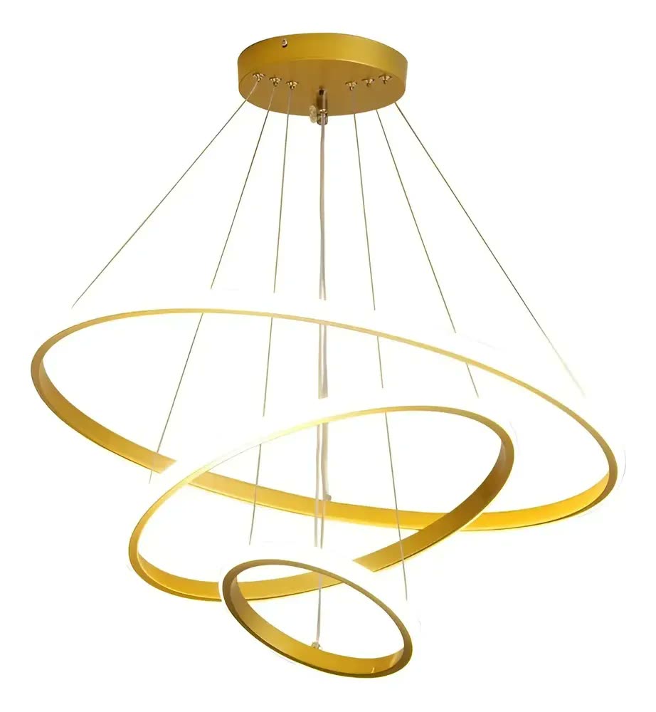 Lustre Para Sala De Jantar Lustre De Teto Nórdico De Luxo Lustre Nórdico 3 Luzes Led - Pendente Para Sala E Cozinha Luminaria De Teto Cozinh Lustre Pendente Dourado Luminaria De Teto Doura Da