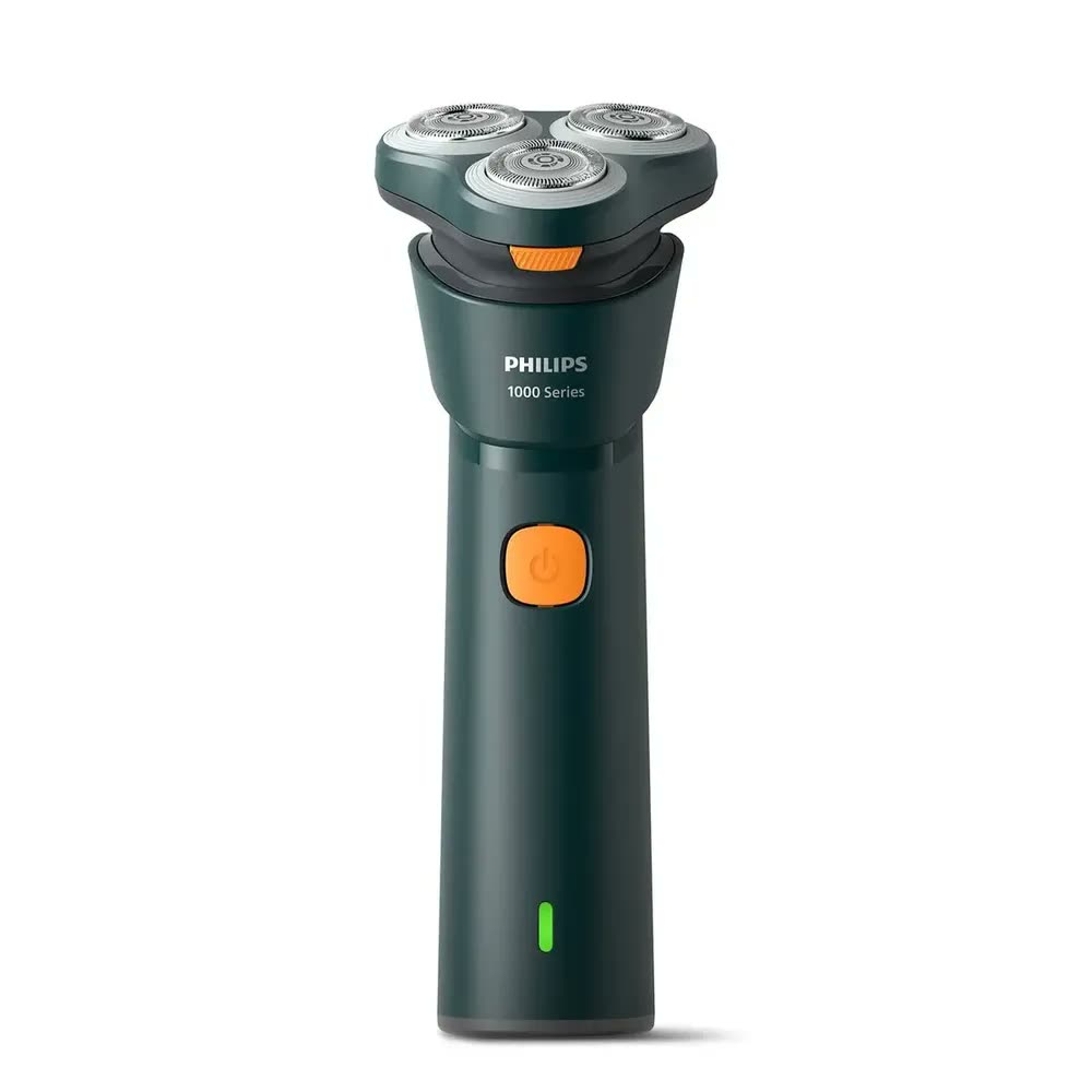 Barbeador elétrico Philips Shaver série 1000 para uso seco e úmido, lâminas Powercut, cabeças flutuantes 3D, modo de operação de 35 minutos S1882/00