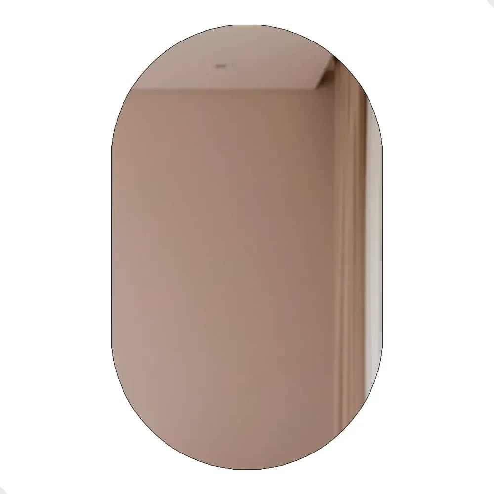 Espelho de Parede com LED Pílula 50x80 cm Ideal para Sala, Quarto e Banheiro - Moldura Lapidada e Minimalista, Iluminação LED Quente, Perfeito para Decoraração Iluminar Diversos Ambientes