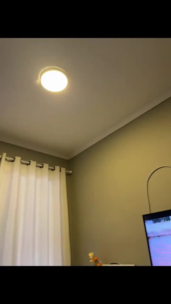 foto de Painel Plafon Sobrepor Led 25w Redondo 30x30 Slim 6500k Estrutura Metalica Branco Fria Luz Branca