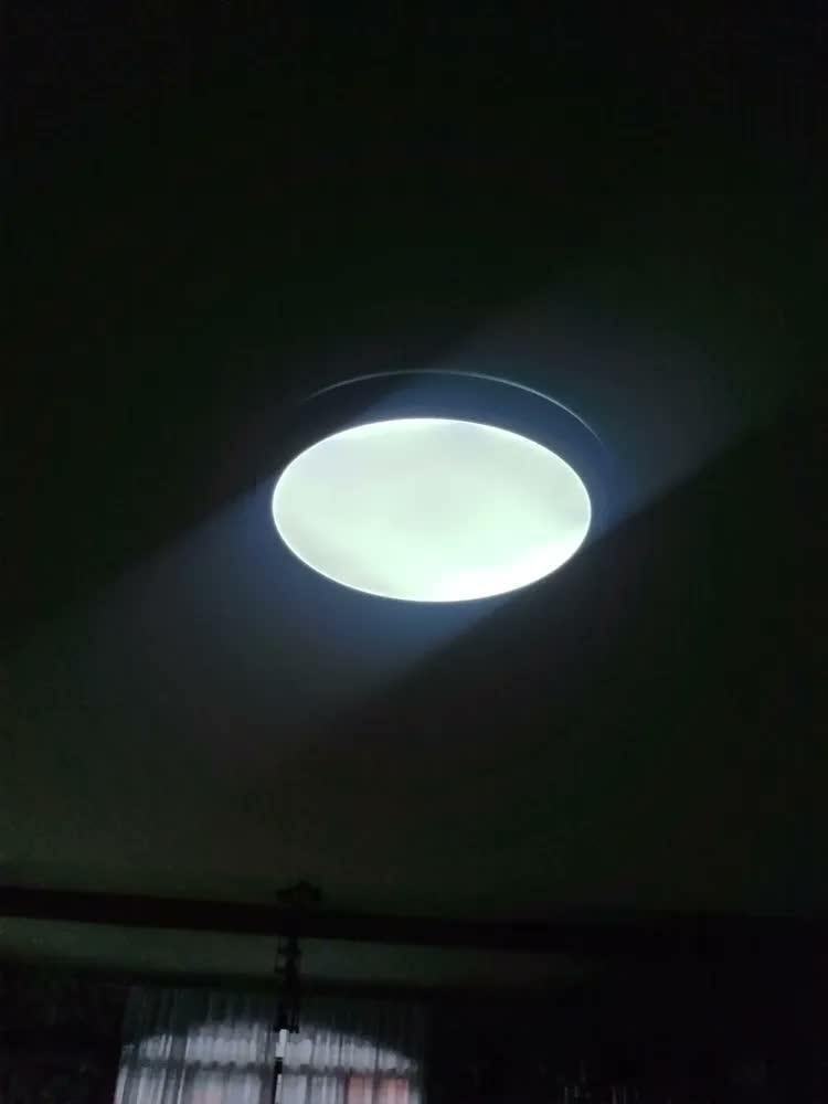 foto de Painel Plafon Sobrepor Led 25w Redondo 30x30 Slim 6500k Estrutura Metalica Branco Fria Luz Branca