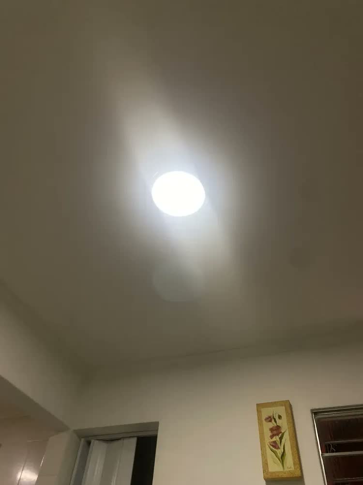 foto de Painel Plafon Sobrepor Led 25w Redondo 30x30 Slim 6500k Estrutura Metalica Branco Fria Luz Branca
