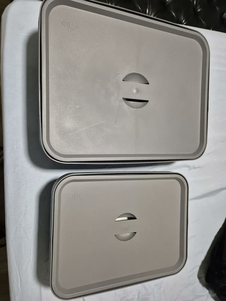 foto de 4x Caixa Plastica Multiuso 32l Organizadora Ou Cube Bege