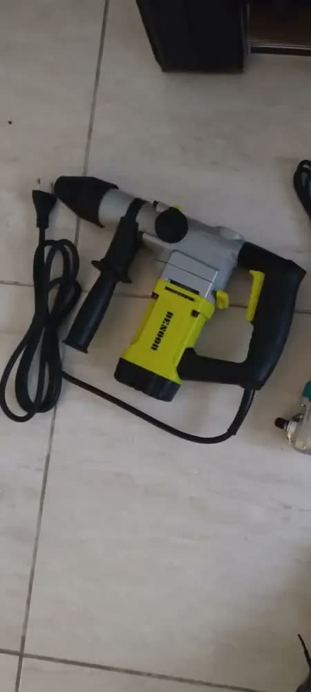 foto de Martelete Rompedor Perfurador Elétrico 1100W Martelo Rotativo Furadeira Impacto 5J SDS Plus Com Controle de Vibração E Acessorios Desoon
