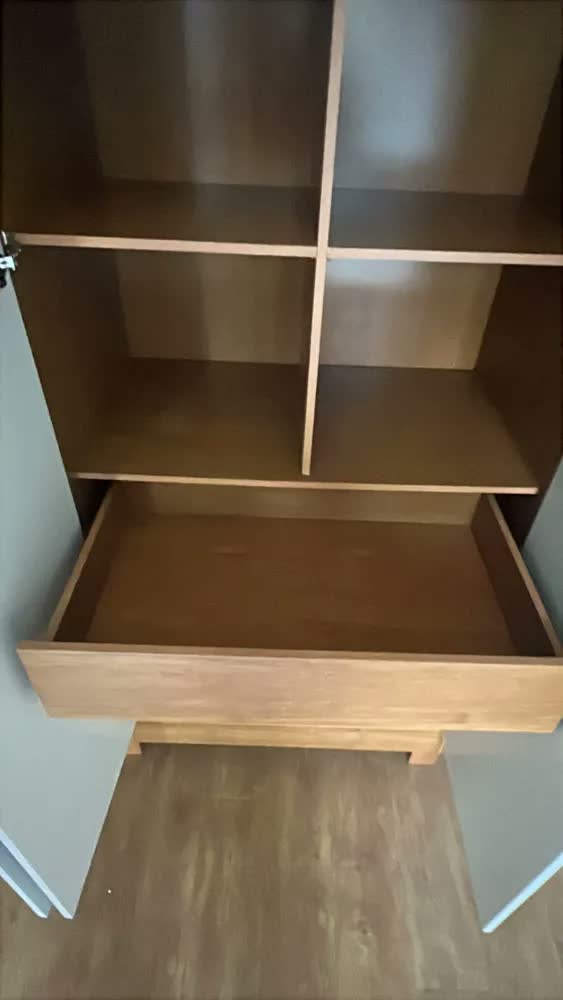 foto de Guarda Roupa Casal 6 Portas Com Pés Em Mdf Bianca Bianchi Cor Nature/off White