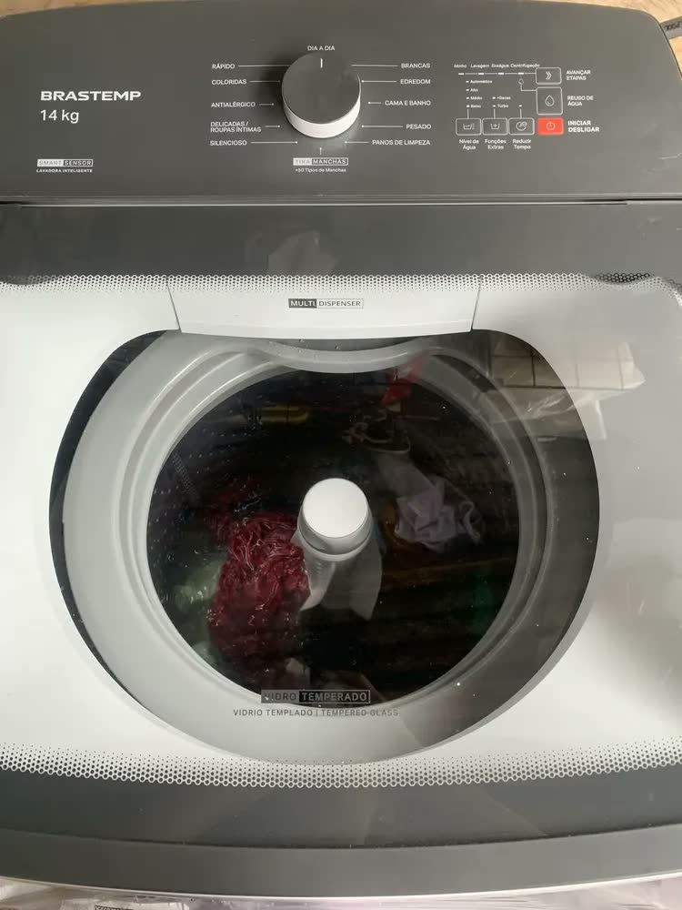 foto de Máquina de Lavar Brastemp 14Kg Cinza Smart Sensor- BWJ14A9