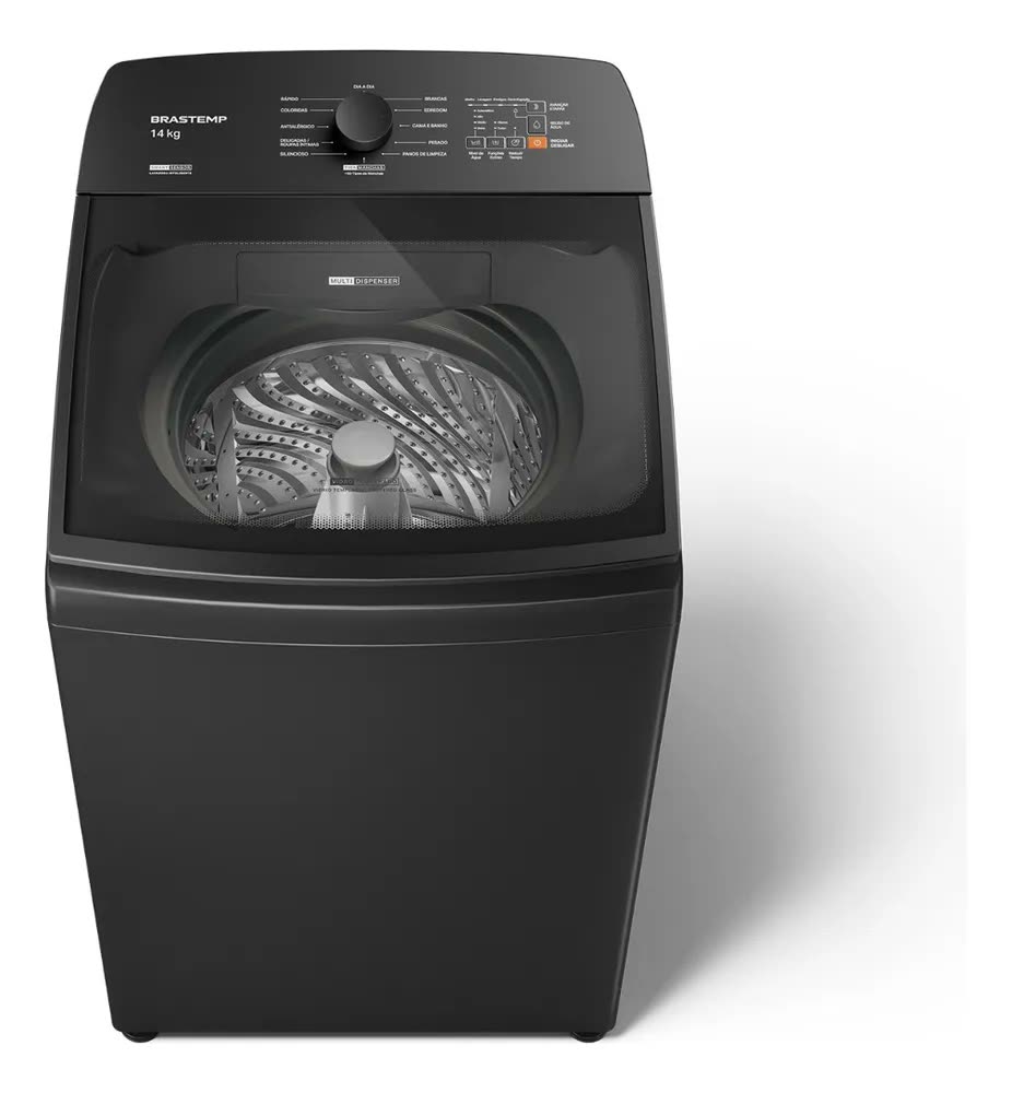 Máquina de Lavar Brastemp 14Kg Cinza Smart Sensor- BWJ14A9