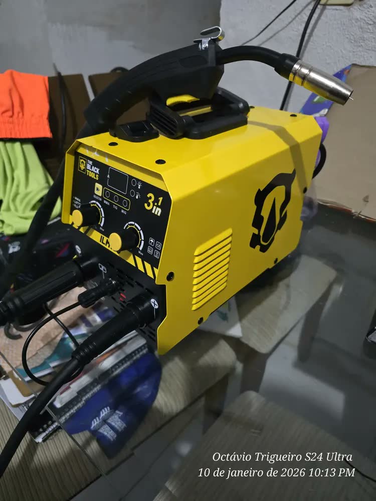 foto de Máquina De Solda Inversora Mig 130a Sem Gás 3 Em 1 Tig Lift Mma Eletrodo Com Acessórios ILM130 Prime Mig The Black Tools