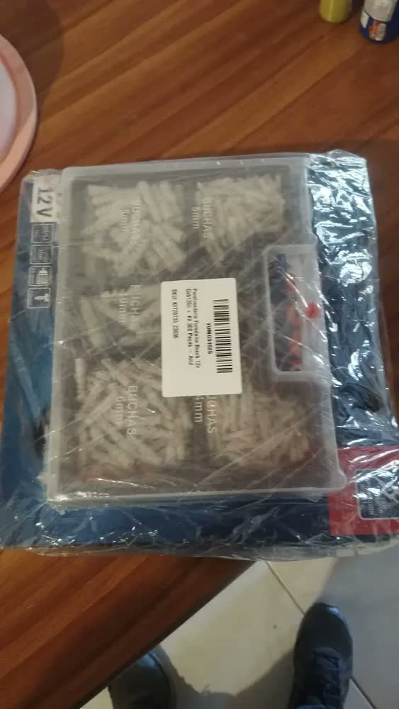 foto de Parafusadeira Furadeira Bosch 12v Gsb120li + Kit 300 Peças - Azul - 60hz