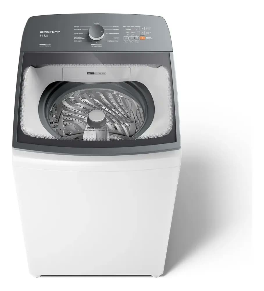 Máquina de Lavar Brastemp 14Kg Branca Smart Sensor- BWJ14AB
