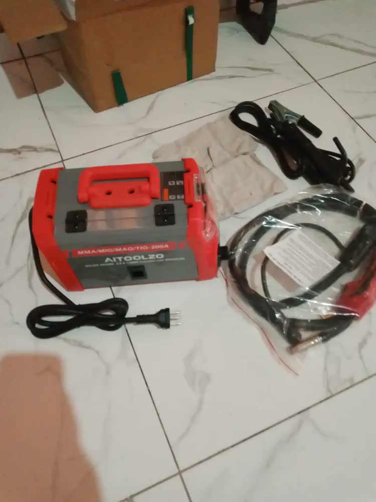 foto de Máquina De Solda Inversora Aitoolzo Mig/mag/tig/mma Bivolt Vermelho