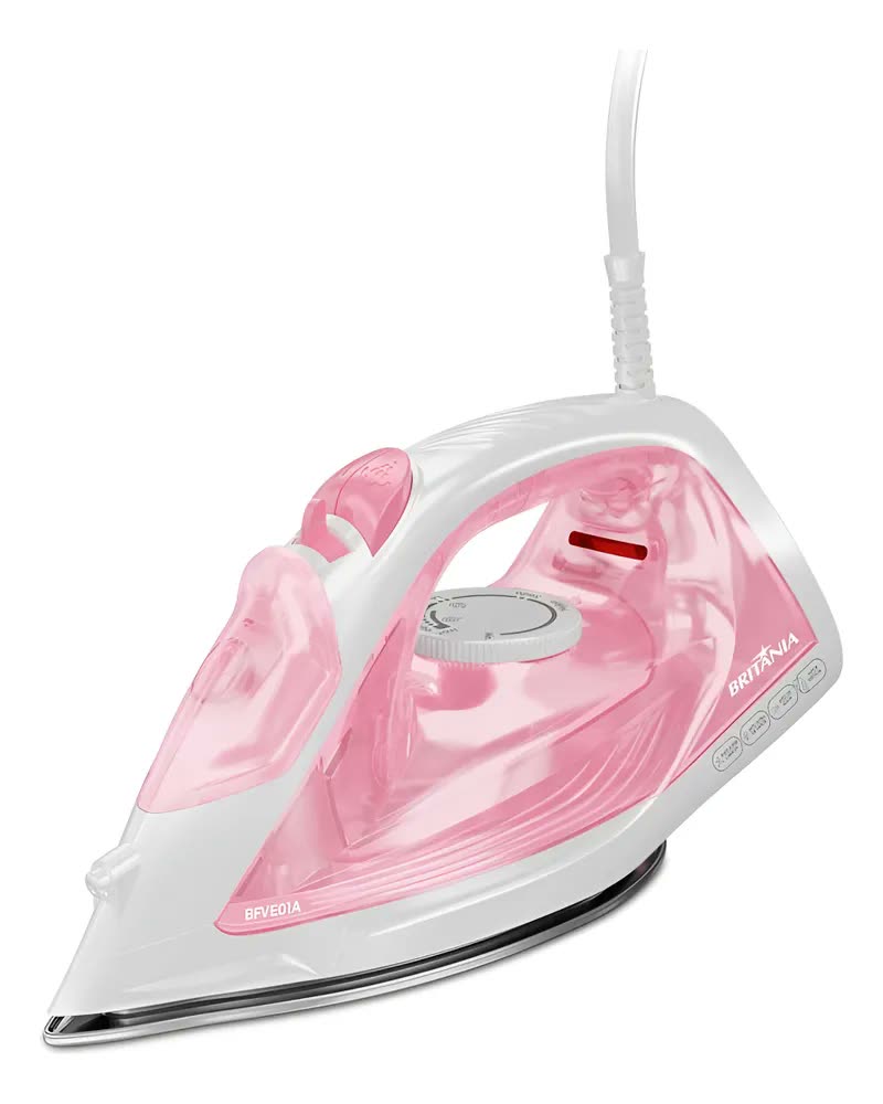 Ferro De Passar A Vapor Britânia Rosa Vapor Extra Bfve01a Rosa