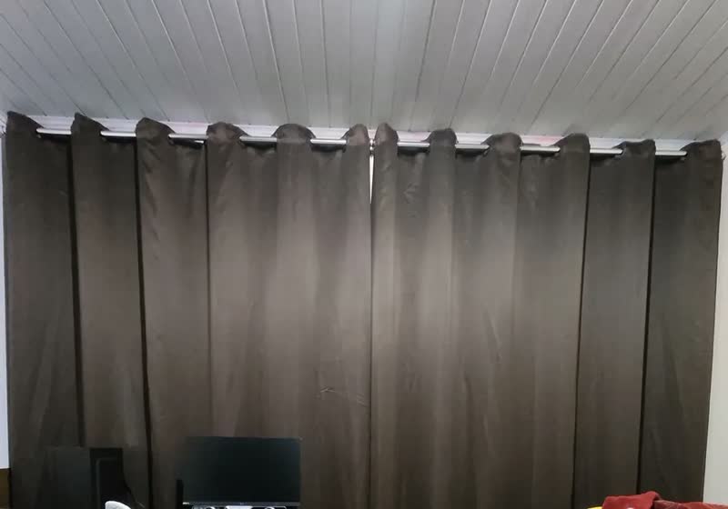 foto de Cortina Blackout Tecido Corta Luz Blecaute 5 Metros Largura X 2,60m Altura Sala Quarto Janela Blindex Porta Sacada Cor Avelã Emporio Luz
