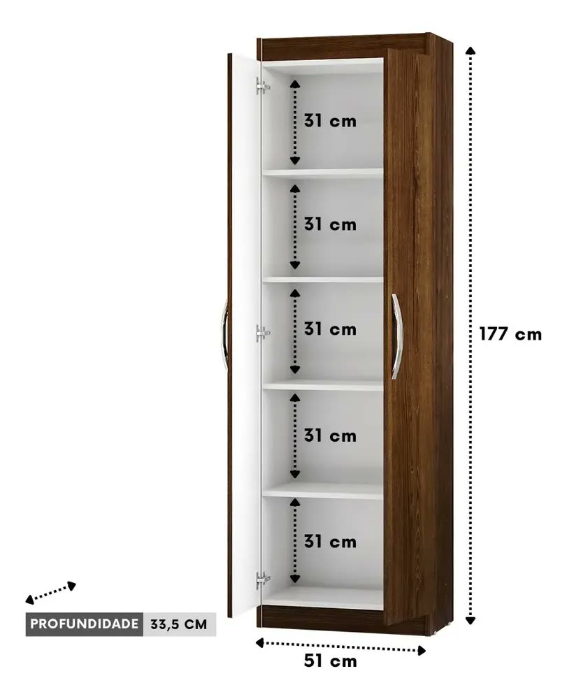 Organizador Sapatos Sapateira Vertical Atrás Porta 24 Bolsos Cor Castanho