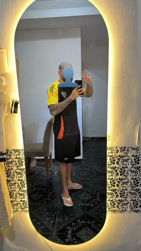 foto de Espelho de Parede com Iluminação LED Fria Pílula 50x80cm - Ideal para Sala, Quarto e Banheiro, Com Moldura Lapidado com Formato Pílula para Diversos Ambientes