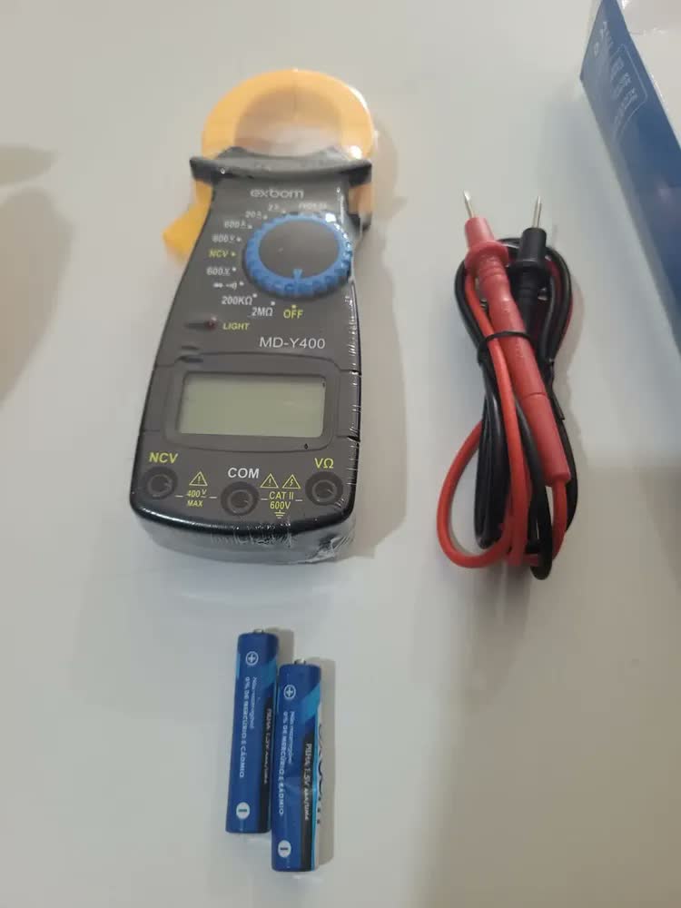 foto de Kit Multimetro Digital Com Display LCD, Alicate Amperimetro Medidor Digital + Caneta De Tensão Several