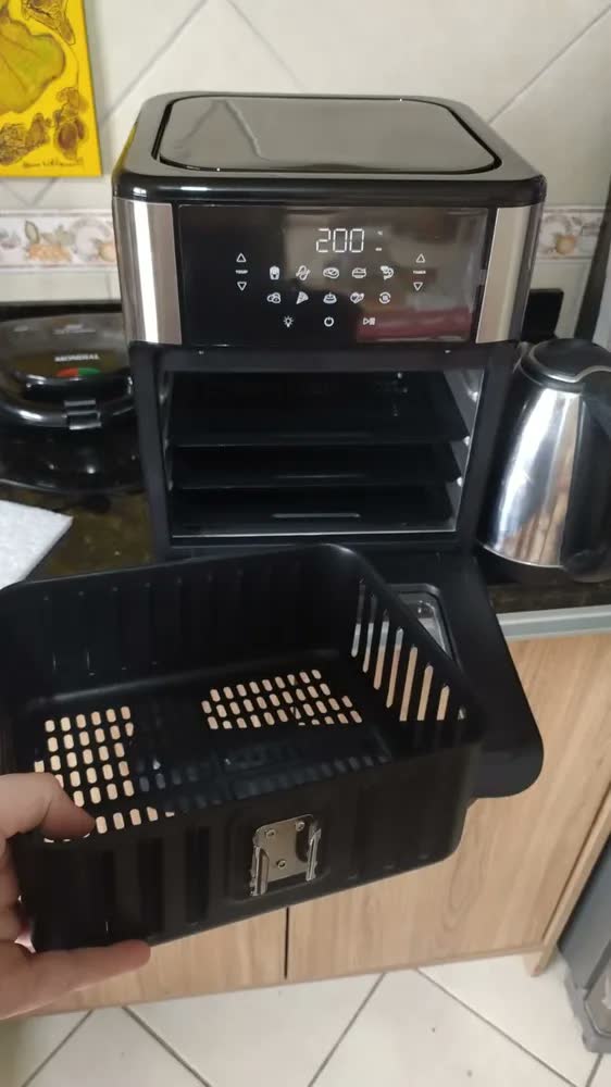 foto de Air Fryer Forno 12l Afon-12l-gi 2000w Digital Mondial - Preto E Inox