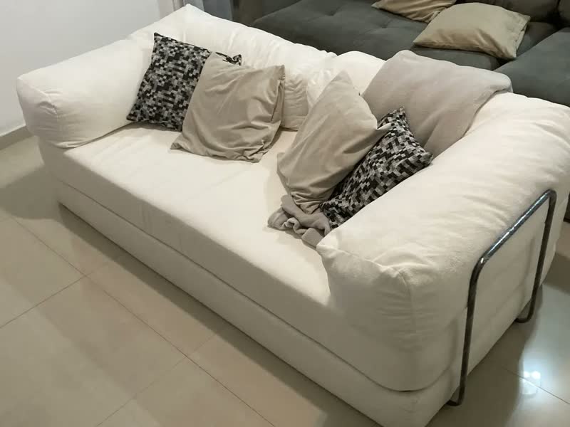 foto de Sofá Cama Colchão Casal Compact Air Confortável Moderno Sala Grafite Balaqui Decor