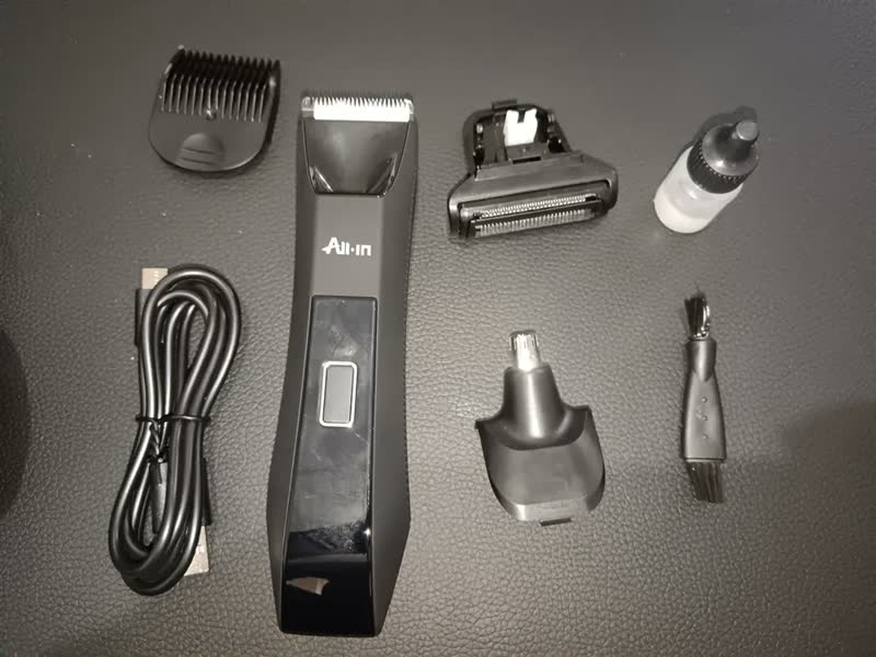 foto de All-in Barbeador Eletrico Aparador de Pelos Intimus 3-em-1 Aparelho de Barbear Homen Shaver Cerâmica com Caixa com Luz LED USB-C a prova da agua