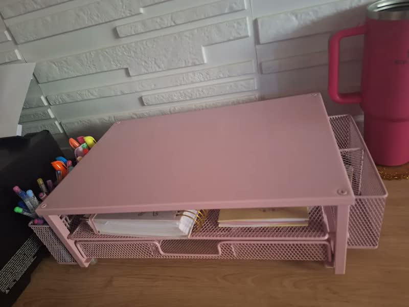 foto de Suporte Para Monitor Mesa Com Gavetas,base Para Monitor