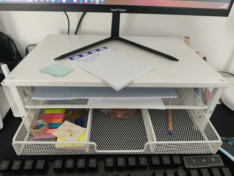 foto de Suporte Para Monitor Mesa Com Gavetas,base Para Monitor