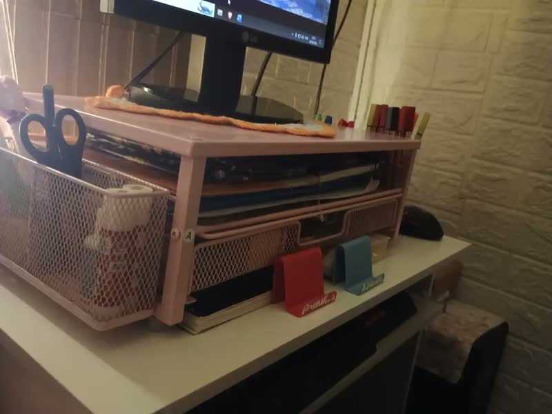 foto de Suporte Para Monitor Mesa Com Gavetas,base Para Monitor