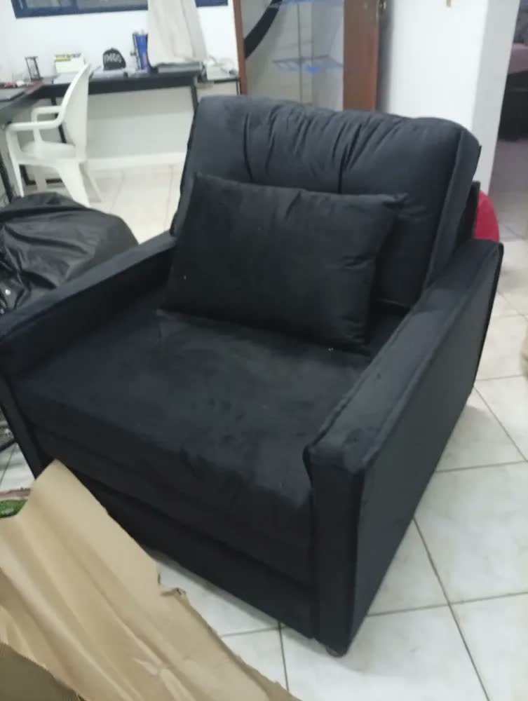foto de Poltrona Smart Velud Dobrável Para Sala De Estar 2 Em 1 Cama