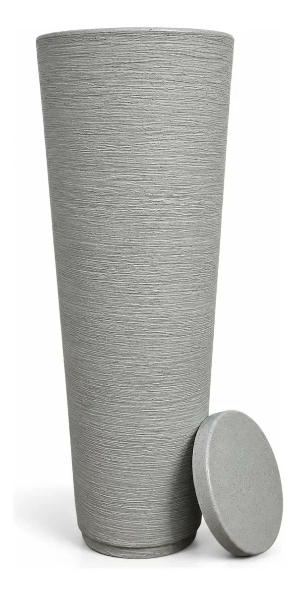 foto de Vaso Para Planta Ibiza Coluna Redonda 60cm Luxo Decoração