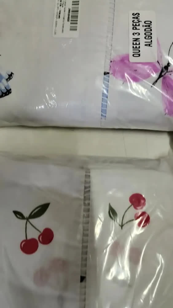 foto de Jogo De Lençol Queen C/ Elastico Estampado Algodão 3 Peças