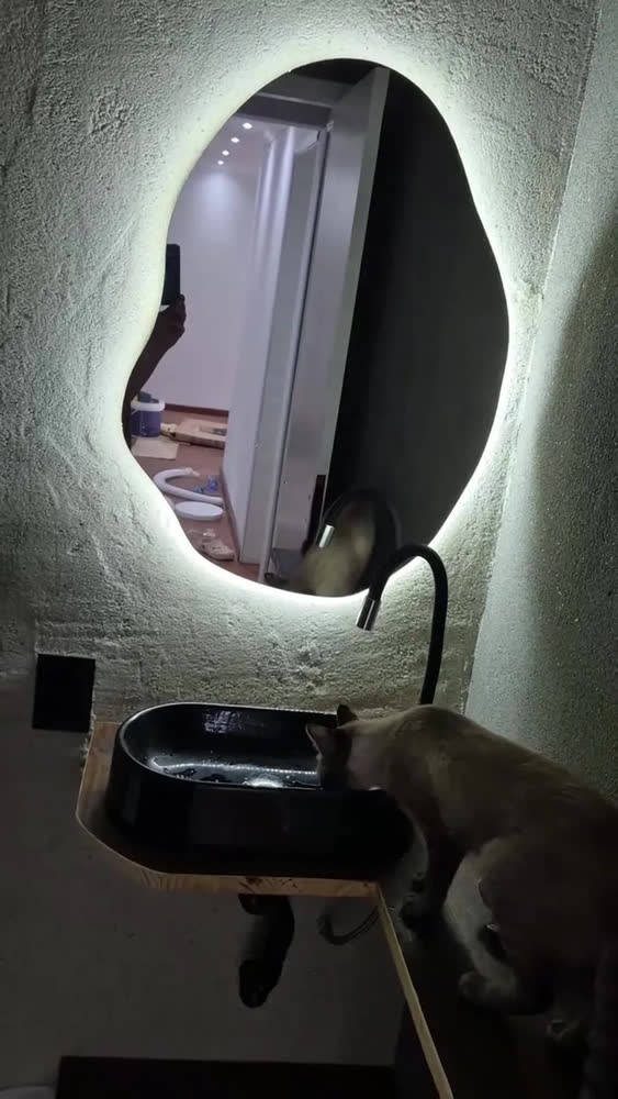 foto de Espelho Orgânico Capela Led 44x64 Para Sala Quarto Banheiro Moldura Capela Led Frio