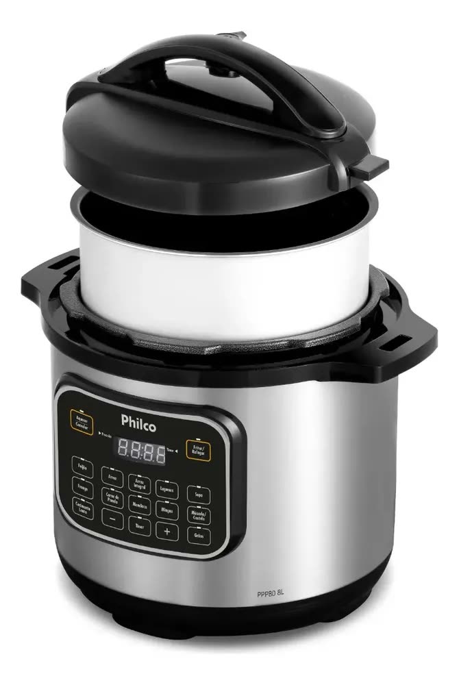 Panela de Pressão Multifuncional Philco 8L PPP80 12 funções