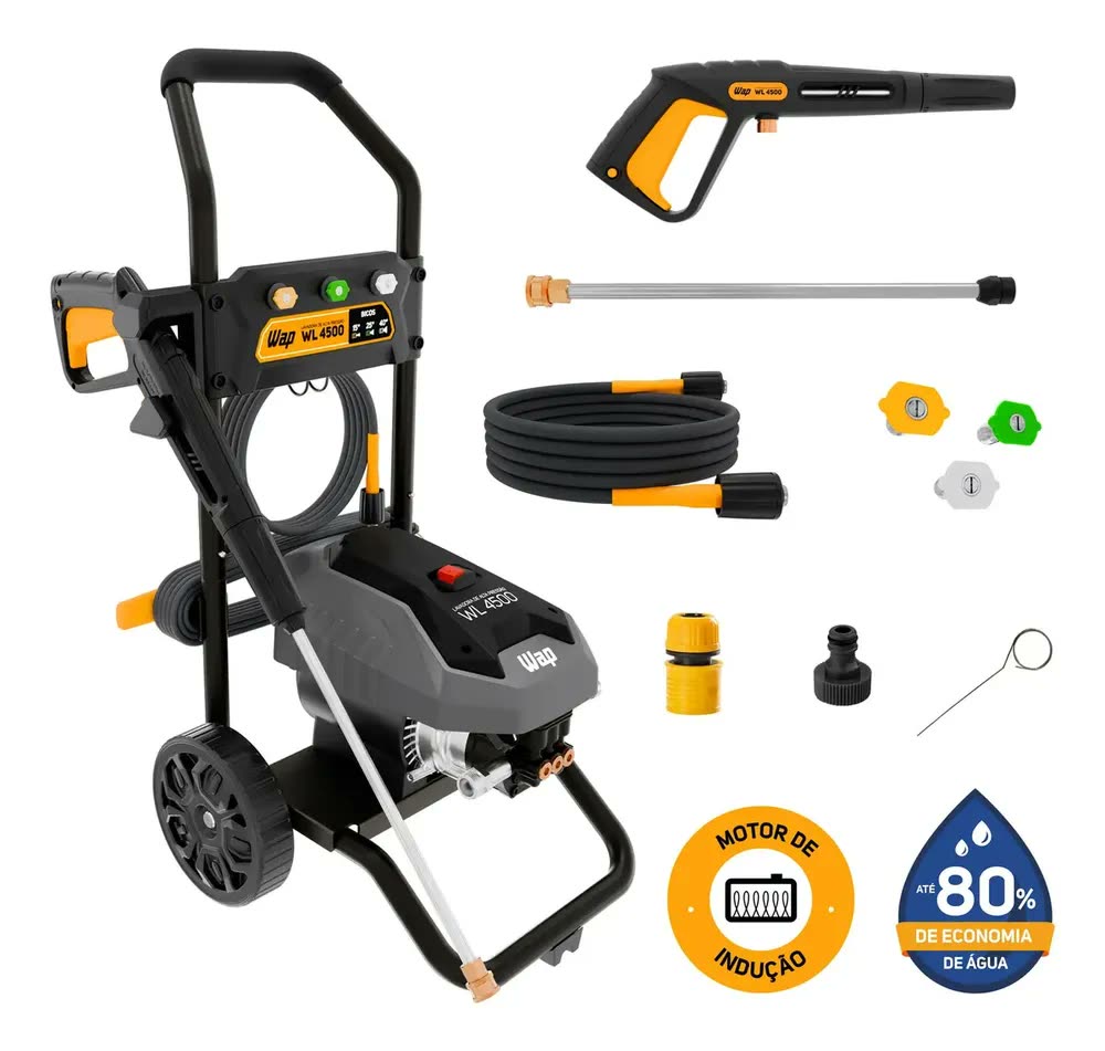 Lavadora de Alta Pressão WAP WL 4500 Profissional 2000w 2000psi 500l/h Motor de Indução 220V