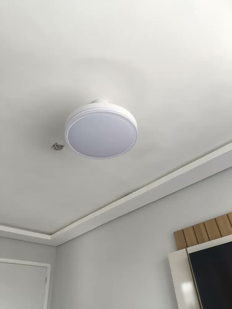 foto de Ventilador de Teto LED Silencioso Nepul Turbo com 3 Pás Retráteis e Controle Remoto Branco 42