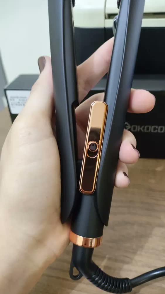 foto de Prancha de Cabelo Profissional Iônica Portátil para Cachos com Regulador de Temperatura Bivolt