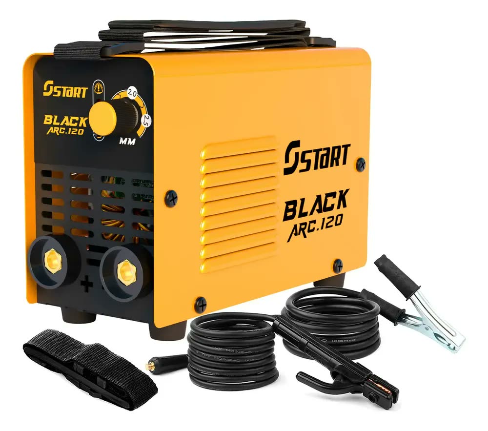 Máquina De Solda Inversora Elétrica Portátil Start Black Arc 120a Mma Eletrodo Tig 220 V