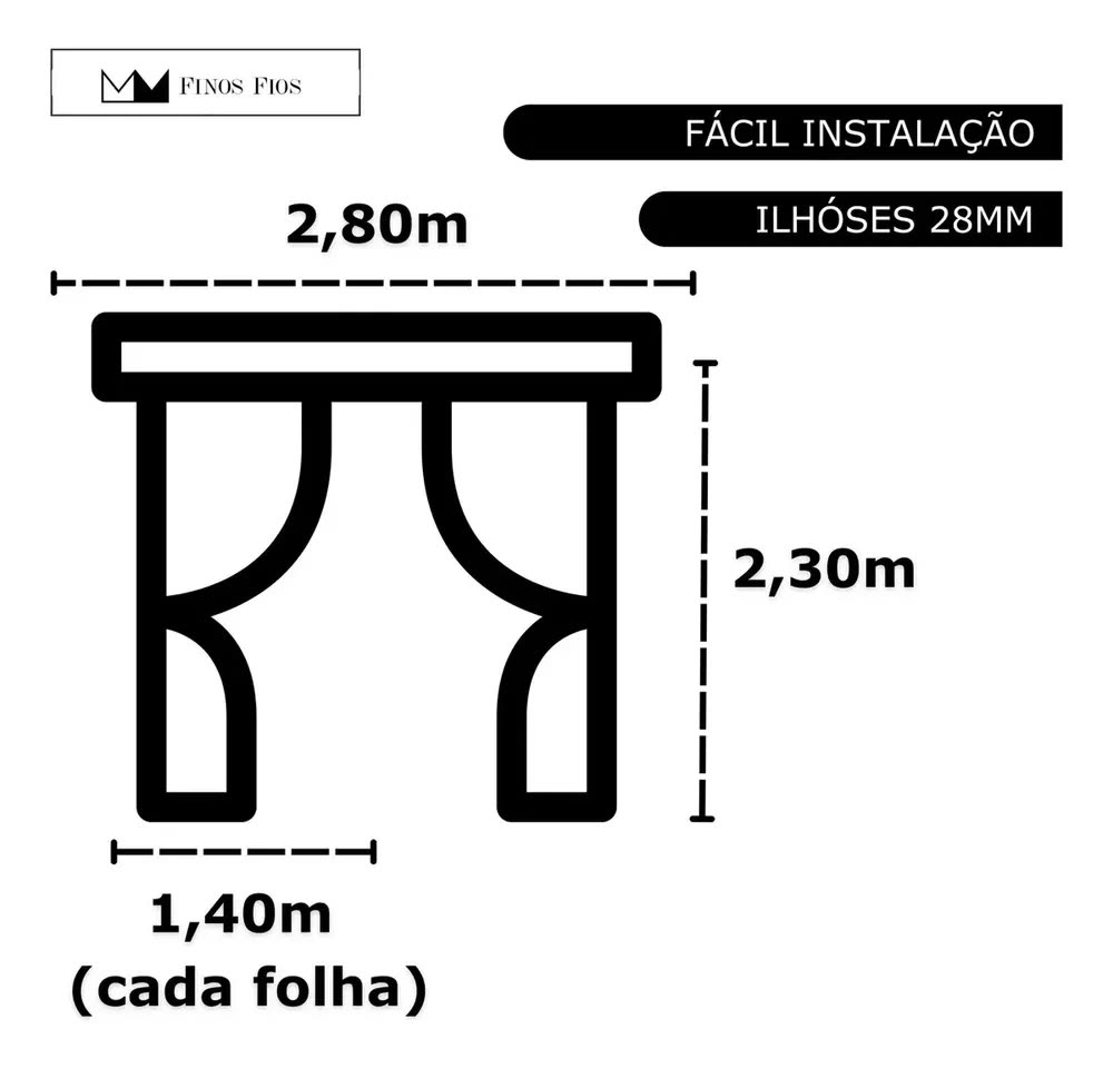 foto de Cortina 100% Blackout Linho 2,80m X 2,30m Aspecto Rústico Bege