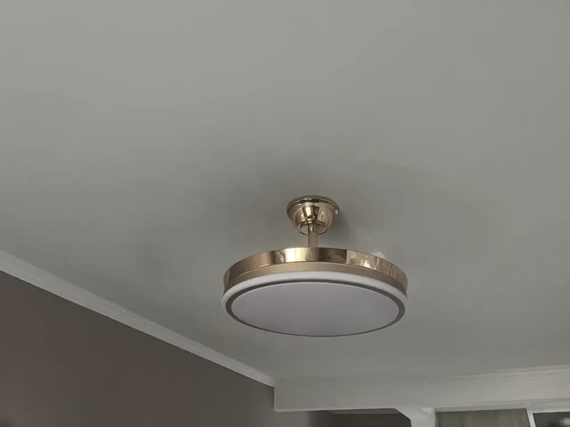 foto de Ventilador De Teto Silencioso Com Controle Remoto Nepul Ouro 3 60hz Ouro Branco 1.067 M Plástico