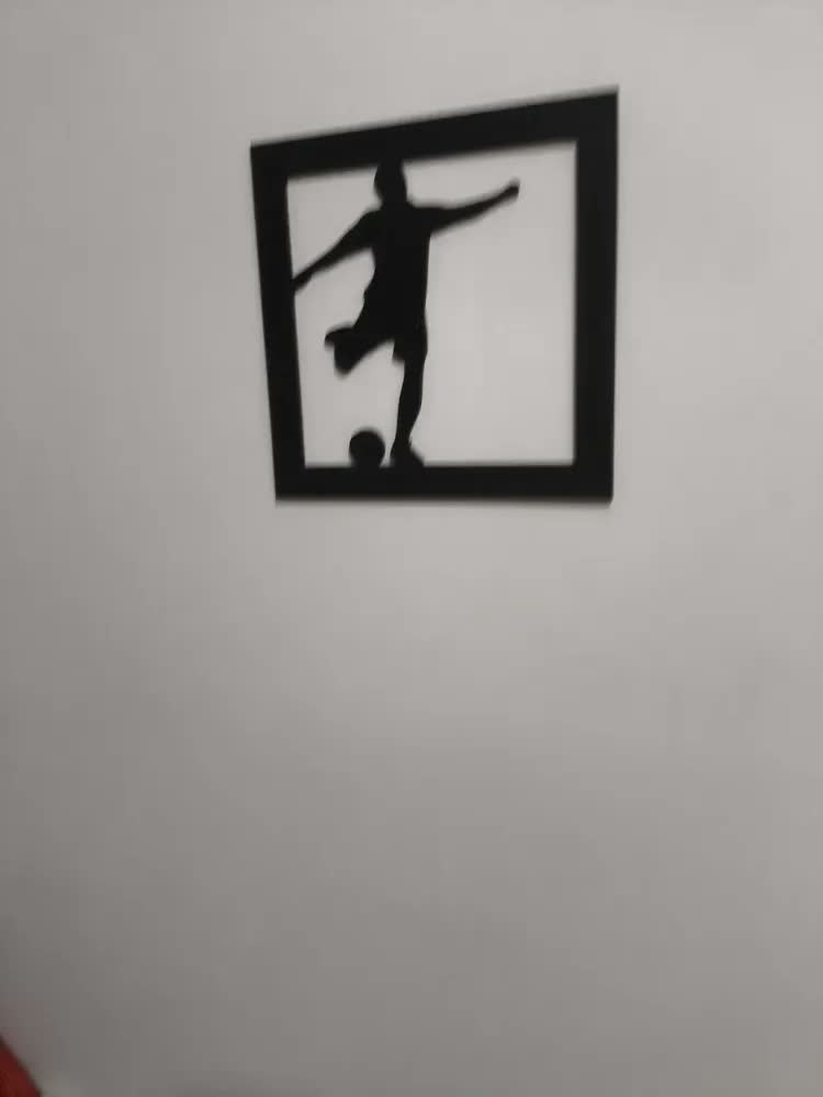 foto de Kit 3 Quadros De Futebol Bola Jogador Em Mdf Preto Para Parede Sala Ou Quarto Quadro Decorativo Marca D Dose
