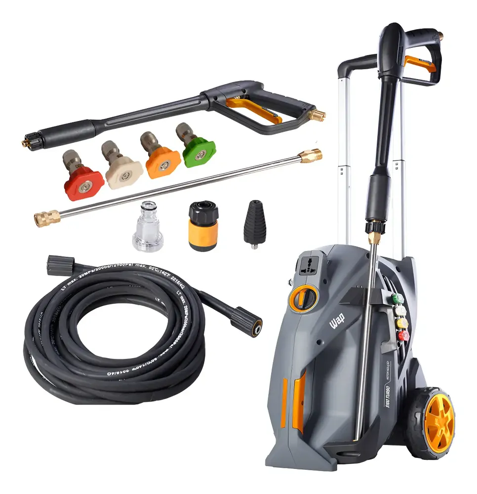 foto de Lavadora De Alta Pressão Profissional 5100 Turbo Wap Cinza Cor Cinza/amarelo Frequência 60 Hz