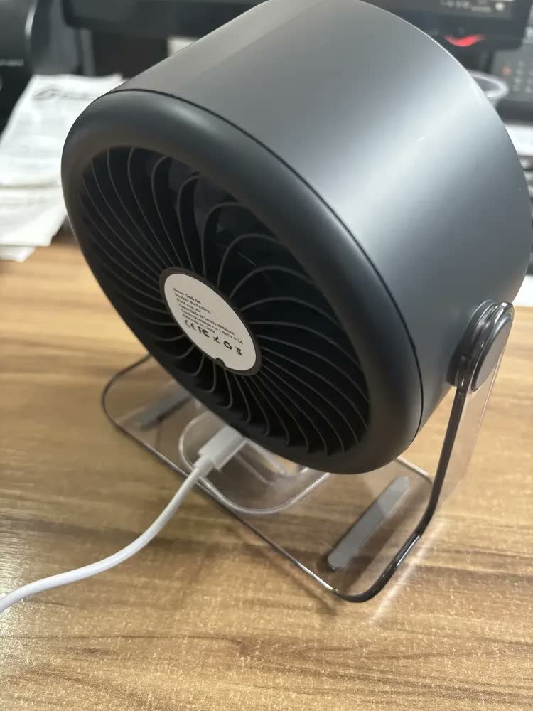 foto de Ventilador de Mesa e Parede Basike Ba-FON342 Turbo com 7 Pás e Bateria de 5000 mAh